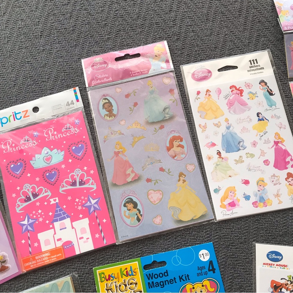 NWT Disney Princess Sticker Collection Hello Kitty Dora Explorer Mickey Mouse - Picture 3 of 7
